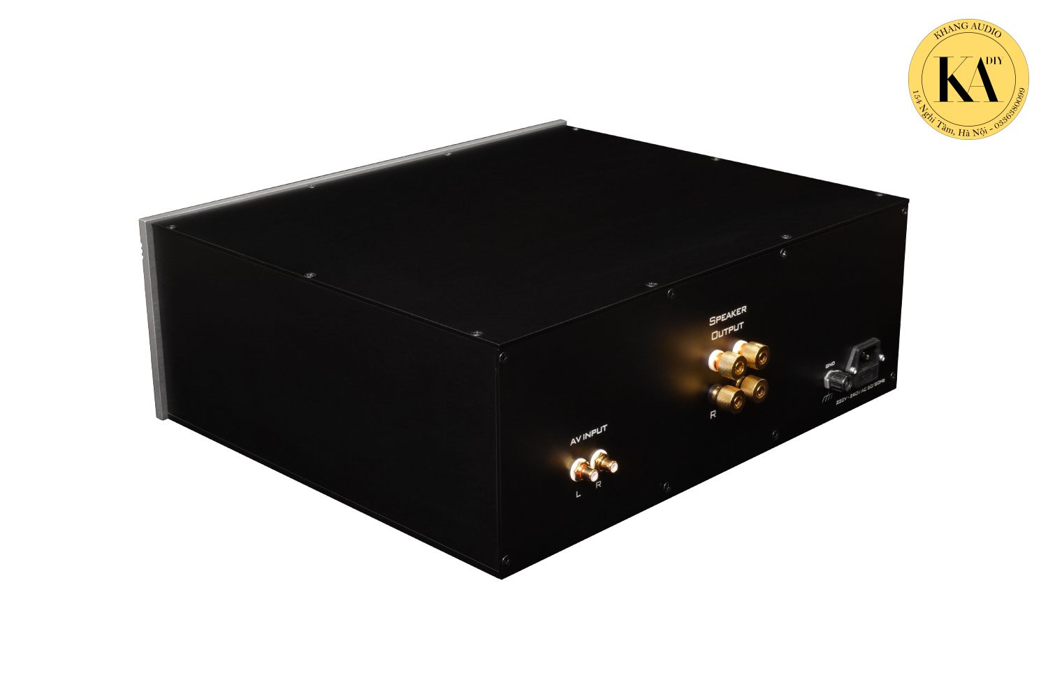 Mặt sau và các cổng kết nối của Amply PA01 V+