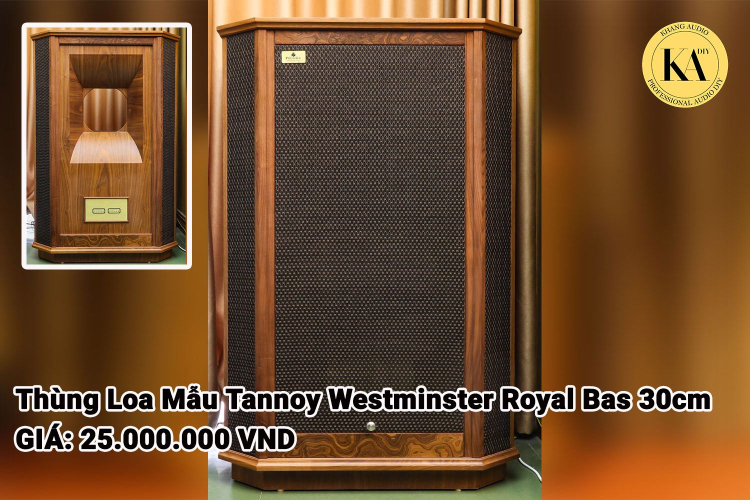 Thùng Loa Mẫu Tannoy Westminster Royal Bas 30cm Khang Audio DIY