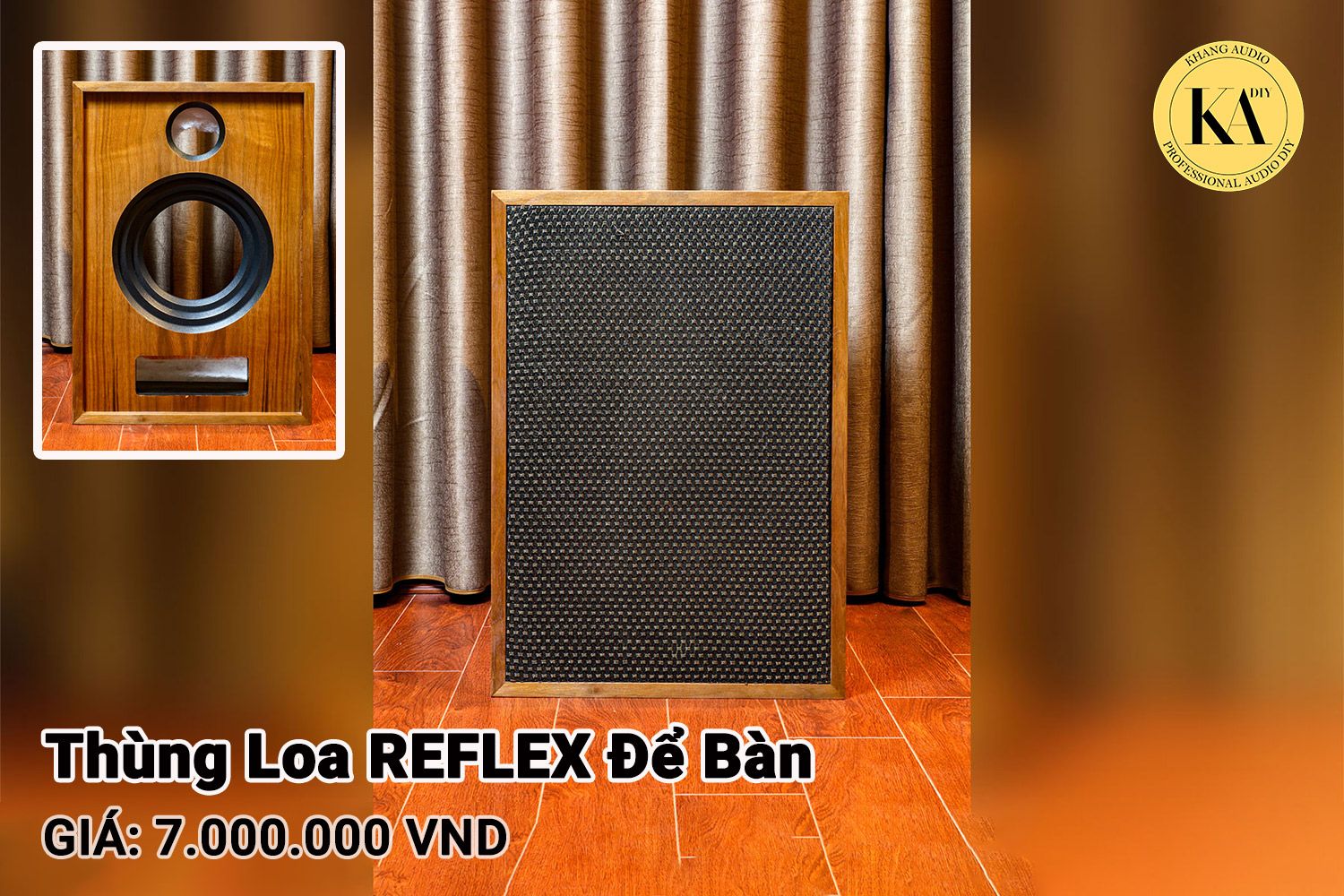 Thùng Loa REFLEX Để Bàn Khang Audio DIY