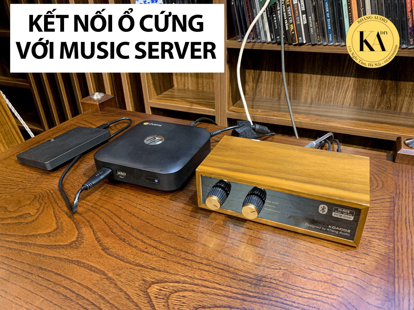 Kết nối ổ cứng từ Music Server