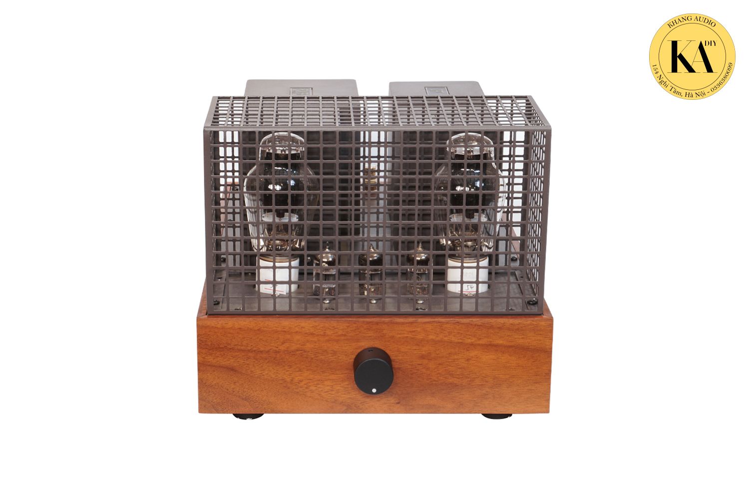 Amply 300B monoblock ho&agrave;n thiện gỗ walnut