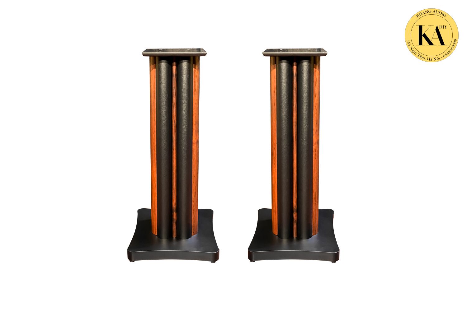 Cặp ch&acirc;n loa bookshelf 65 cm Khang Audio c&oacute; phần cột nhiều trụ v&agrave; ch&acirc;n đế bo g&oacute;c