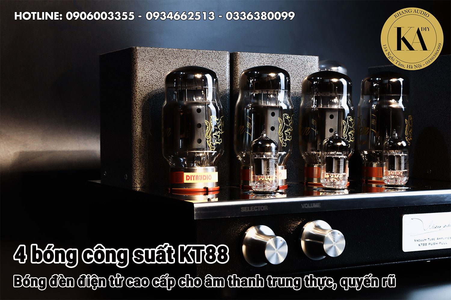 AMPLY ĐÈN KT88 PUSH PULL Khang Audio DIY 0336380099