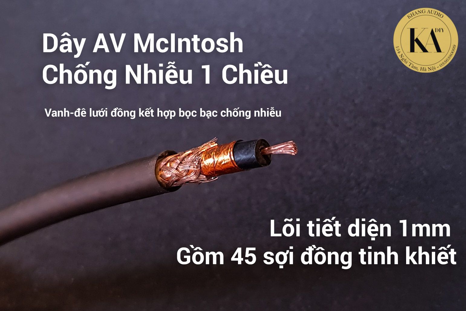 Dây AV Mcintosh Bãi Nguyên zin- Khang Audio