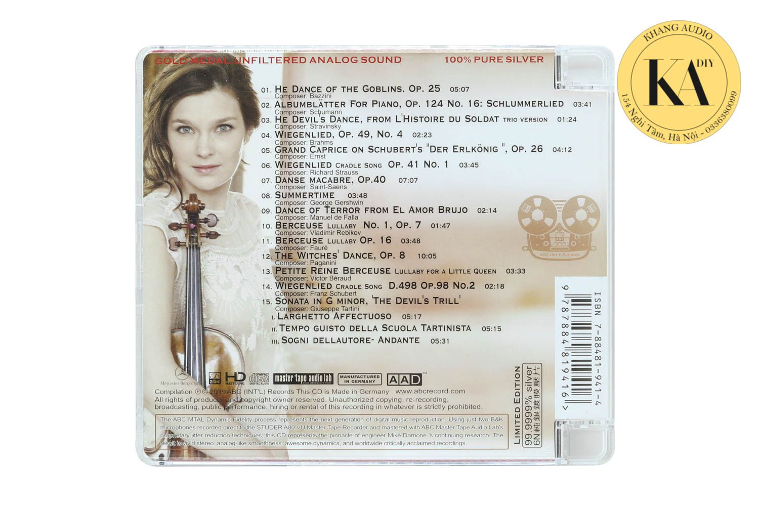 The Most Beautiful Violin - Original Analog Master Tape Khang Audio 0336380099
