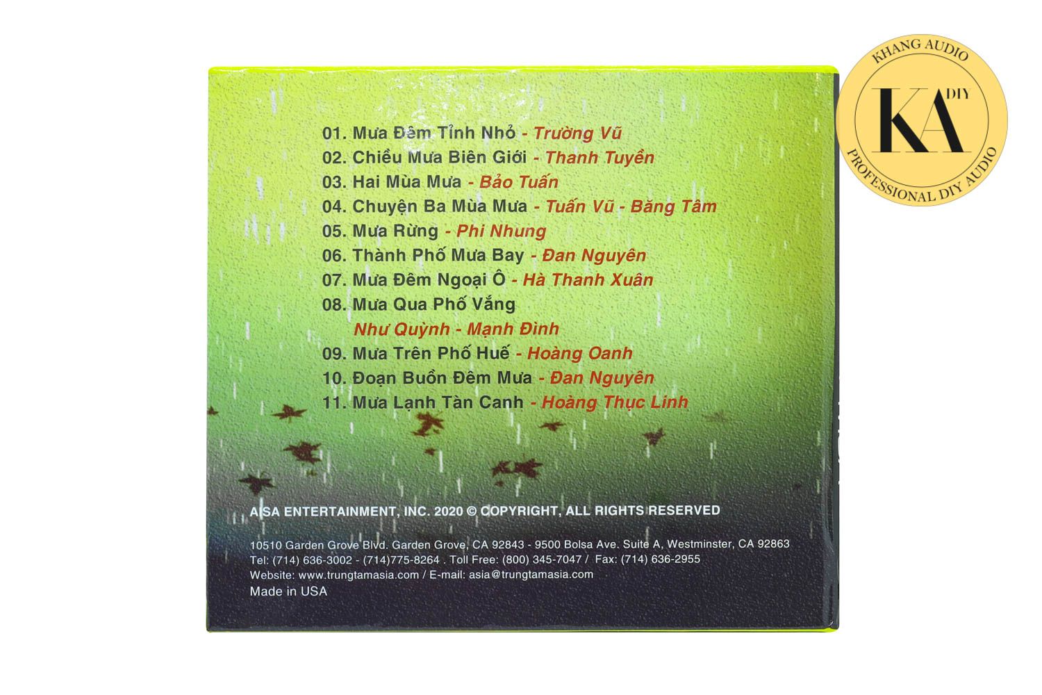 Combo CD Nhạc Vàng Nhạc Tình Tuyển Chọn Test Dàn 02 Khang Audio 0336380099