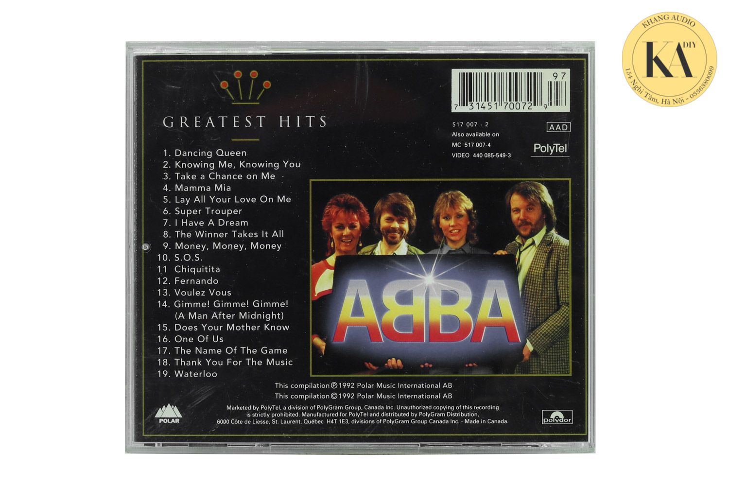 ABBA GOLD - Greatest Hits Khang Audio 0336380099