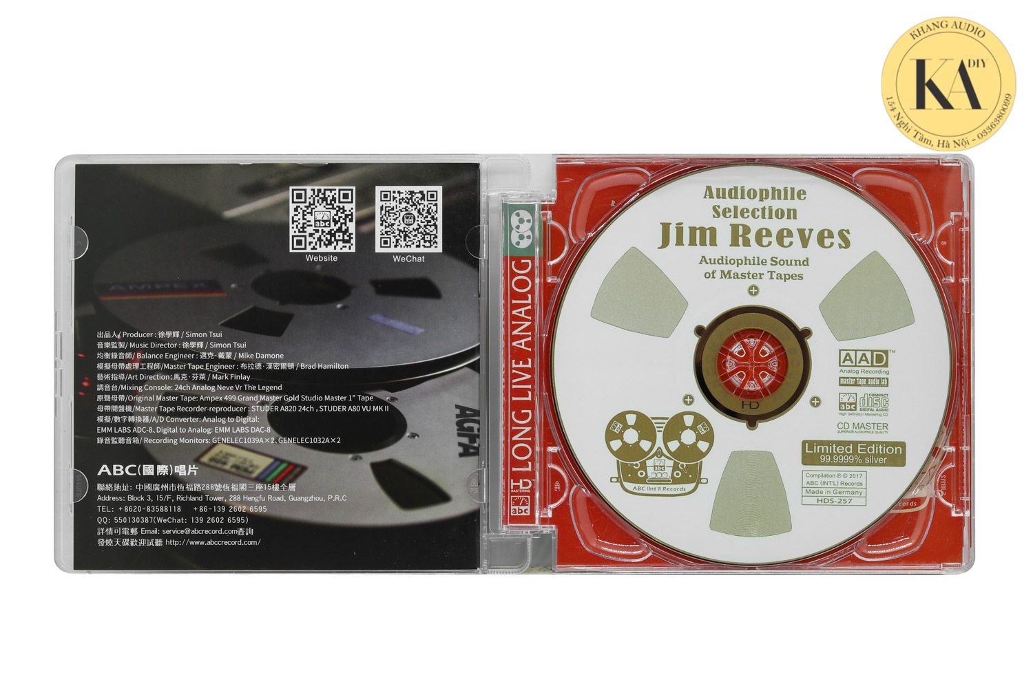Jim Reeves - The Last Recordings Khang Audio 0336380099