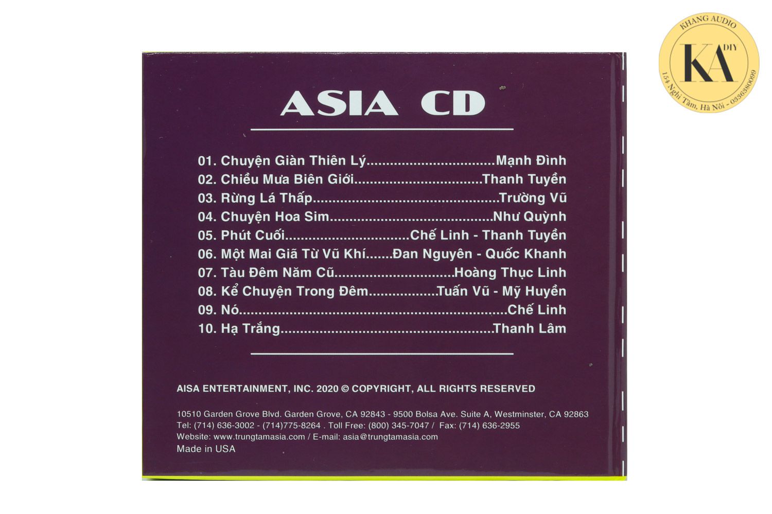 Combo CD Nhạc Vàng Nhạc Tình Tuyển Chọn Test Dàn Khang Audio 0336380099