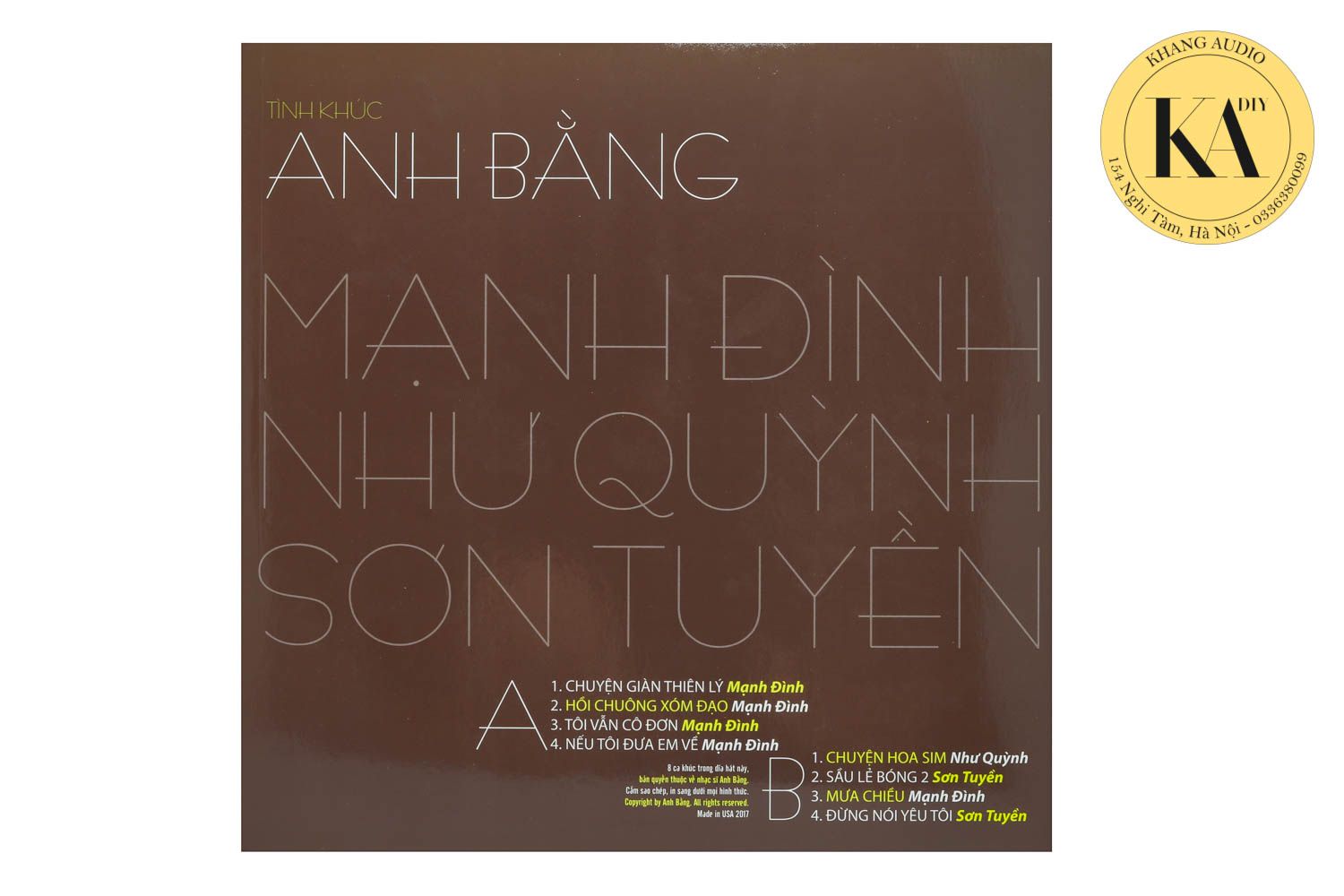 LP Tình Khúc Anh Bằng - Mạnh Đình, Như Quỳnh, Sơn Tuyền Khang Audio 0336380099