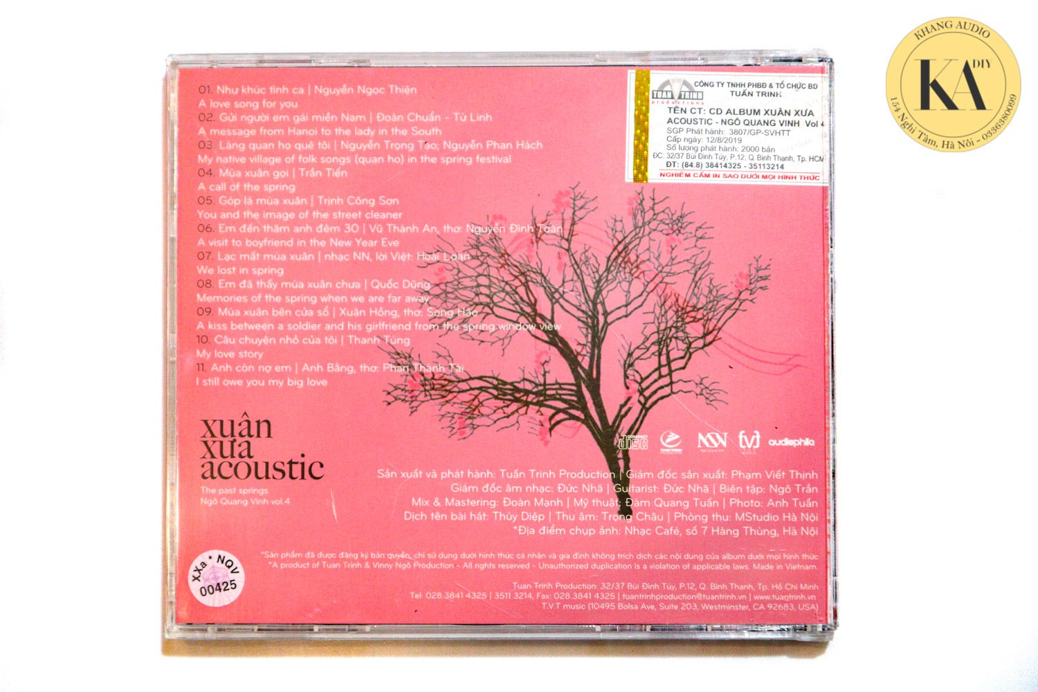 Xuân Xưa Acoustic Vol.4 - Ngô Quang Vinh Khang Audio 0336380099