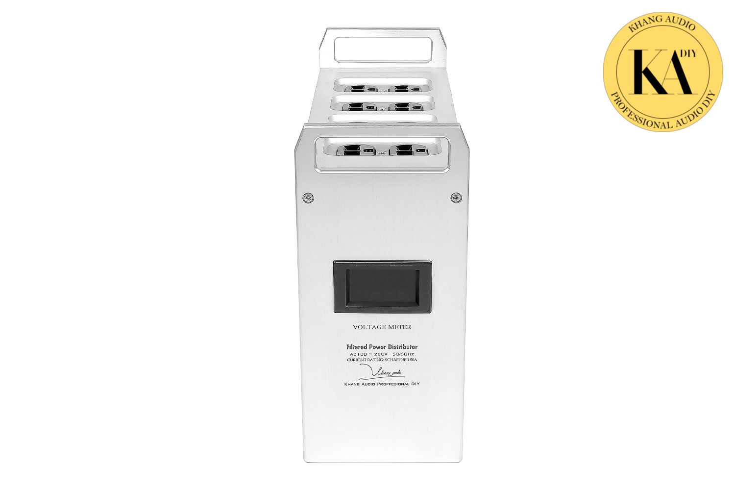Mặt bên lọc điện Schaffner 50A với đồng hồ hiển thị