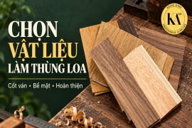 Chọn vật liệu làm thùng loa: từ cốt ván đến lớp hoàn thiện